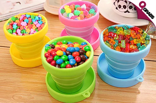 From QR39 Keep your Cut Fruits & Veggies FRESH Longer with Silicone Food Savers - Comes with Leaf & Collapsible Cups! (Up to QR130 Value)